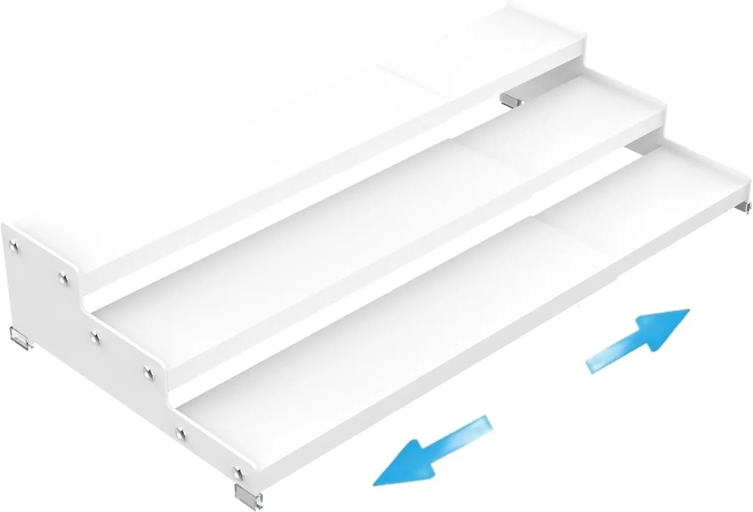 

Expandable 3-Tier Spice Rack Organizer, White Kitchen Storage Cabinet for Countertop & Pantry