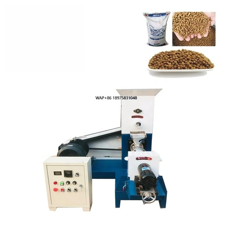 China Single Screw Extruder Floating Fish Feed Mill Machine