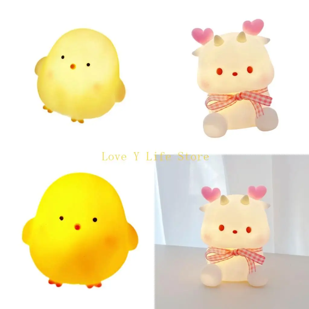 L74C Anti Brightness Childrens Night Lamp Flexible Bedroom Light PVC Texture Rechargeable Lamps for Wall Tabletop Use