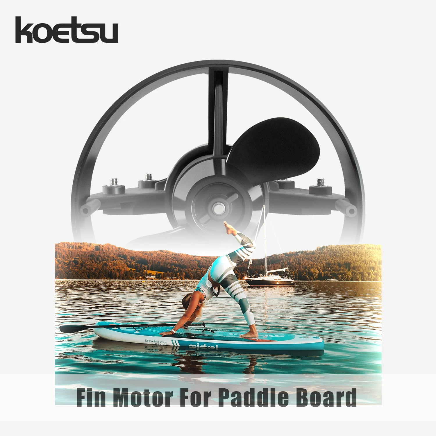 KOETSU paddle board underwater propulsion, underwater motor, compact and light, easy to install, replace hand paddling