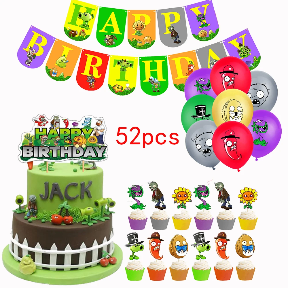 

Cute cartoon plants v.s. zombie series balloon game, birthday toy for children, decoration, Latex balloons, party supplies