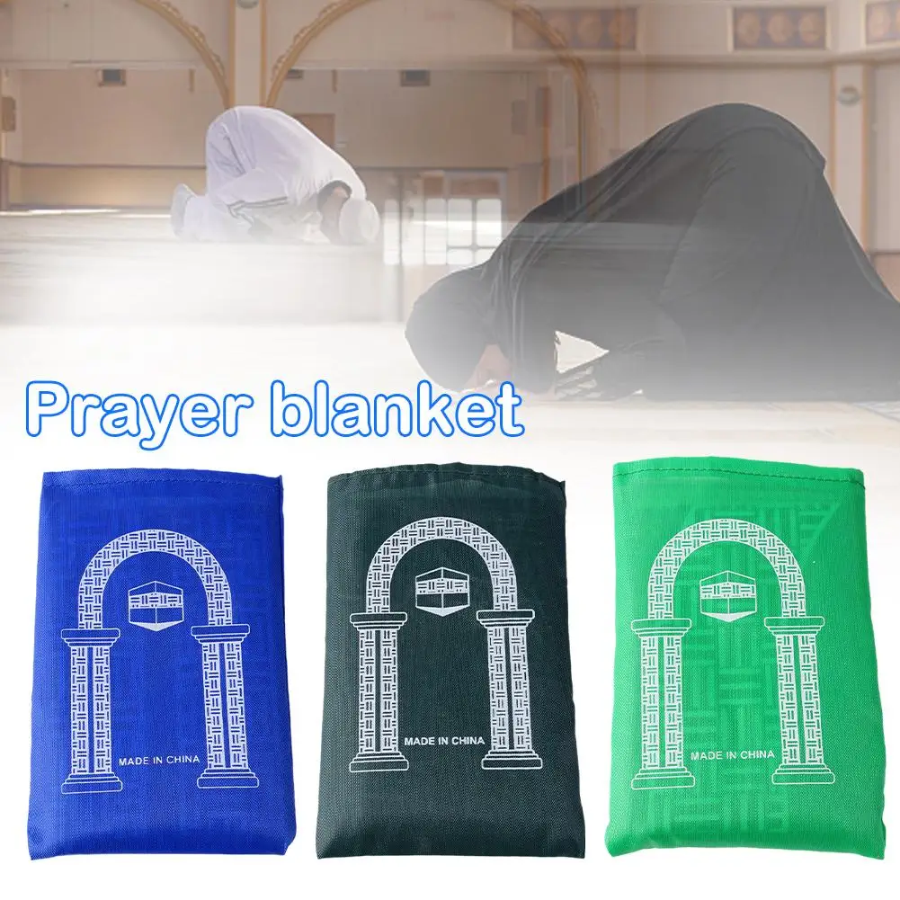 PCG2052Muslim Prayer Rug Portable Travel Worship Mat Family Mat Rug Outdoor Pilgrimage Rainproof Fabric Carpet Pocket Mat X3D6