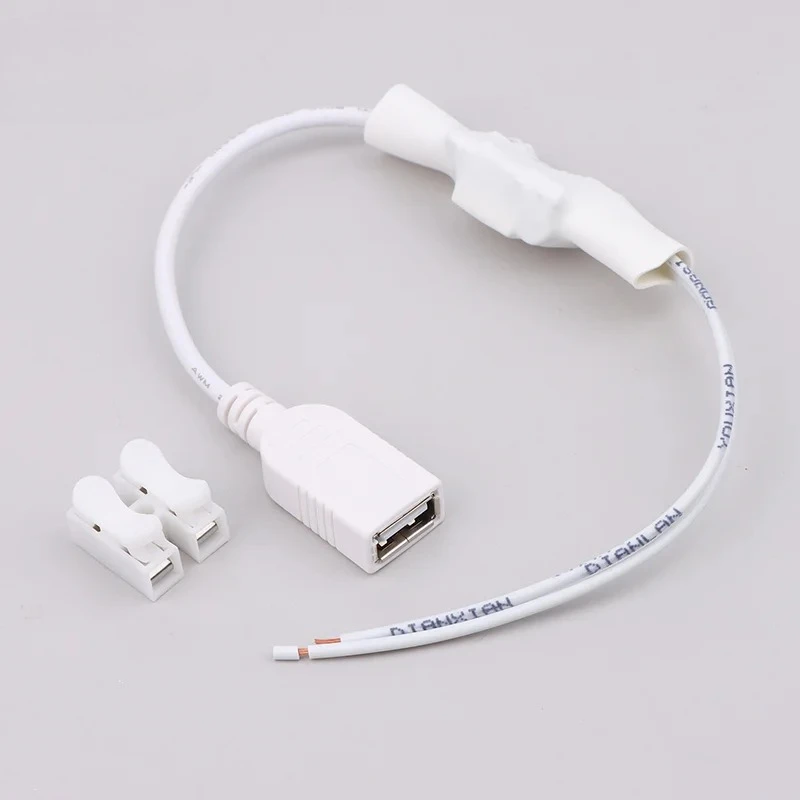 USB Adapter Connector Isolation Module Stabilized Module 220V To DC 5V/1A 5W White Wifi Camera DIY Monitorn Female