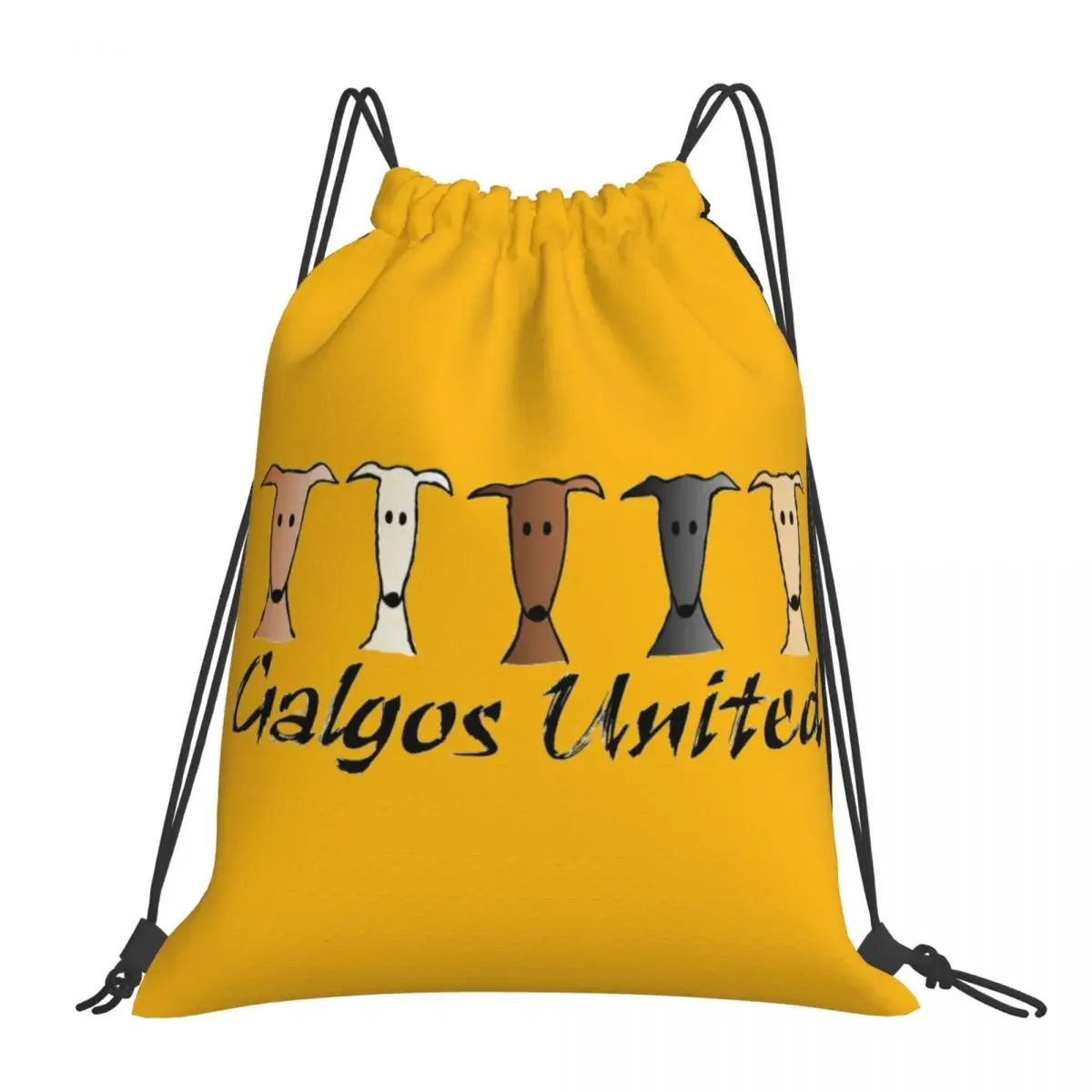 Galgos United Greyhound Backpacks Casual Portable Drawstring Bags Drawstring Bundle Pocket Sports Bag Book Bag For Travel School