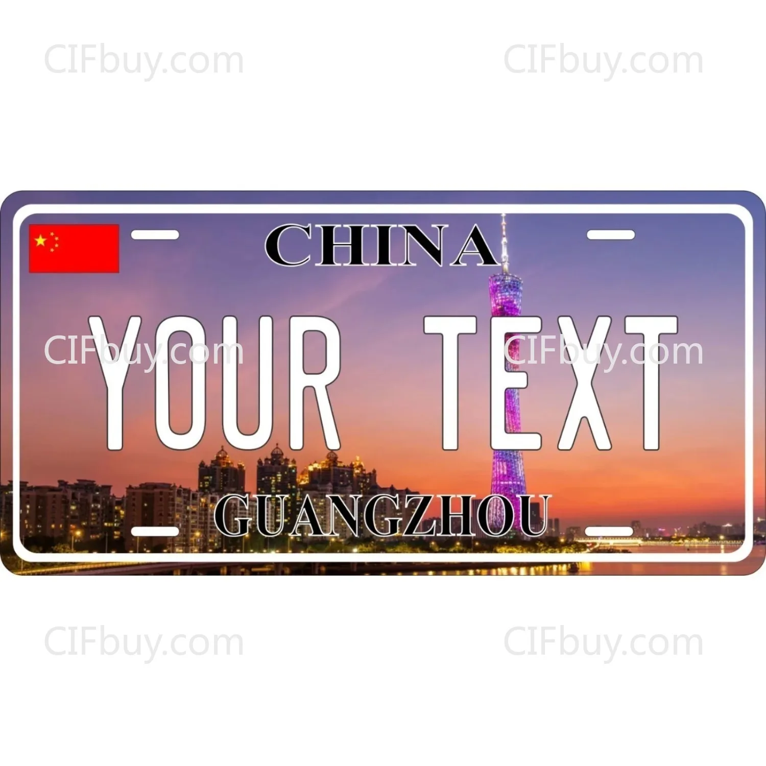 Vintage China Guangzhou Metal Decorative Plaque,Waterproof Dustproof Home Wall Decor (Decor Only)