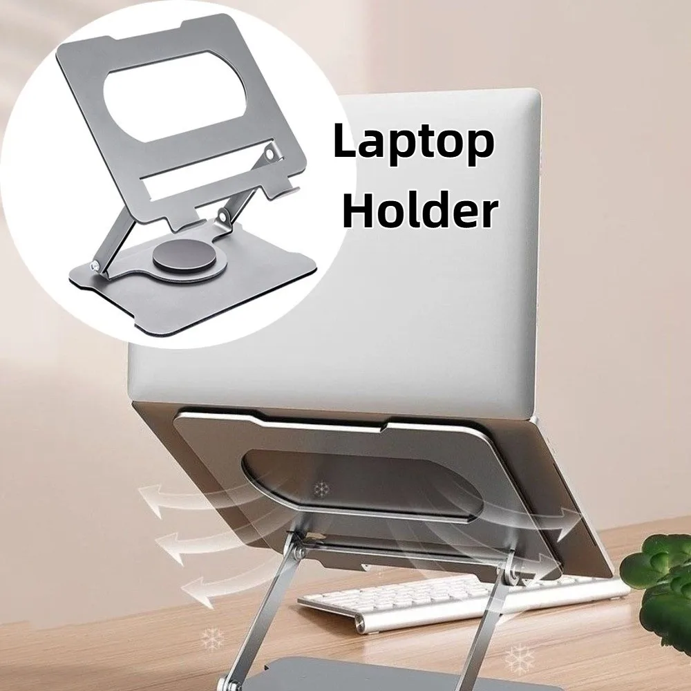 Portable 360° Rotation Rotatable Laptop Stand Adjustable Multi Angle Laptop Holder Foldable Metal Laptop Metal Bracket Tablet