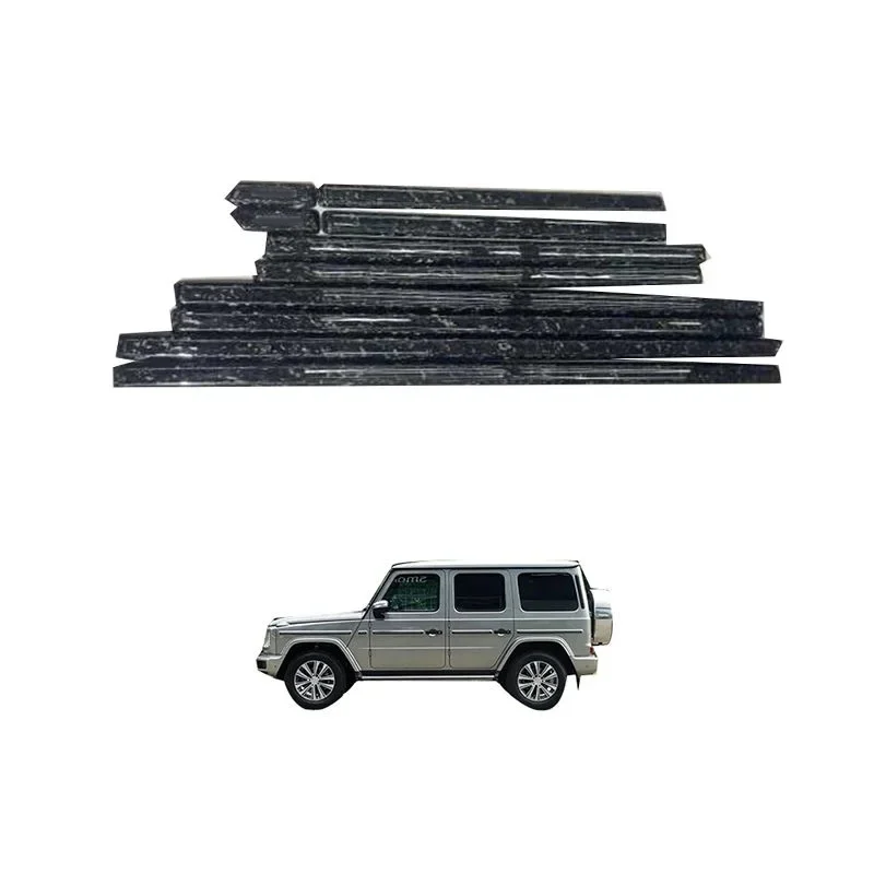 Forged Carbon Fiber Side Mouldings Strips for Mercedes-Benz G Class W463 W464 G550 G63 G65 AMG
