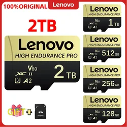 Lenovo 1TB Micro Tf SD Card 2TB TF/SD Memory Card Waterproof 512GB High Speed Memory Flash Card 256GB C10 For Laptop PC Computer