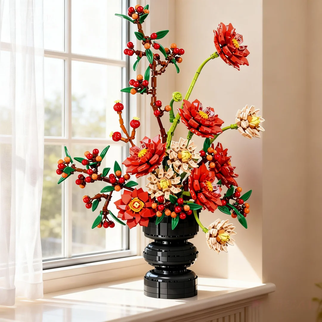 

Декоративный цветочный горшок-конструктор — вечный цветок, отличный подарок на День женщин/День учителя, декор для дома, игрушка-головоломка для снятия стресса