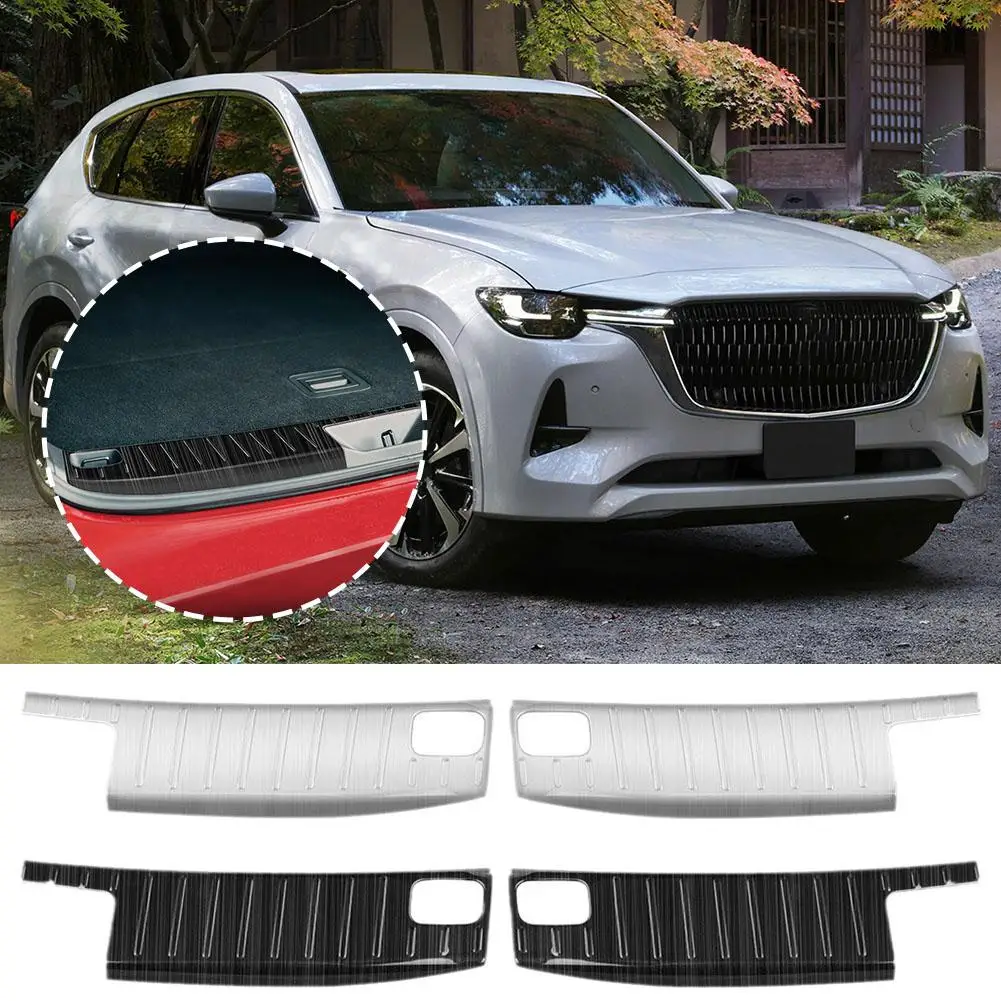 For Mazda CX60 CX 60 2022 2023 2024 Stainless Steel Car Sill Outerrier Trunk Protector Built-in Bumper Car Trim Door Protec V8Y5