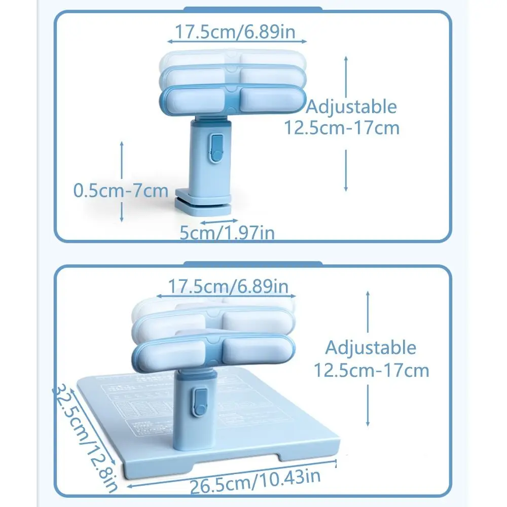 ارتفاع قابل للتعديل مصحح وضعية الجلوس كابيبارا مع لوحة الكتابة طالب الكتابة سطح المكتب قوس كليب على منع الحدباء #6