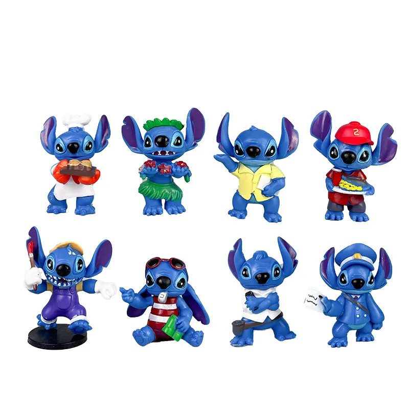 6-12 قطعة غرزة أنيمي الشكل دمية الكرتون غرزة لعبة الحلي المشهد الصغير كعكة الديكور نموذج بولي كلوريد الفينيل الشكل طفل هدية عيد ميلاد