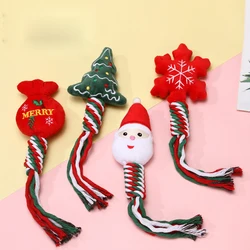 Pet supplies Christmas series of grinding teeth teeth cleaning bite-resistant cute cartoon dog training chew toys