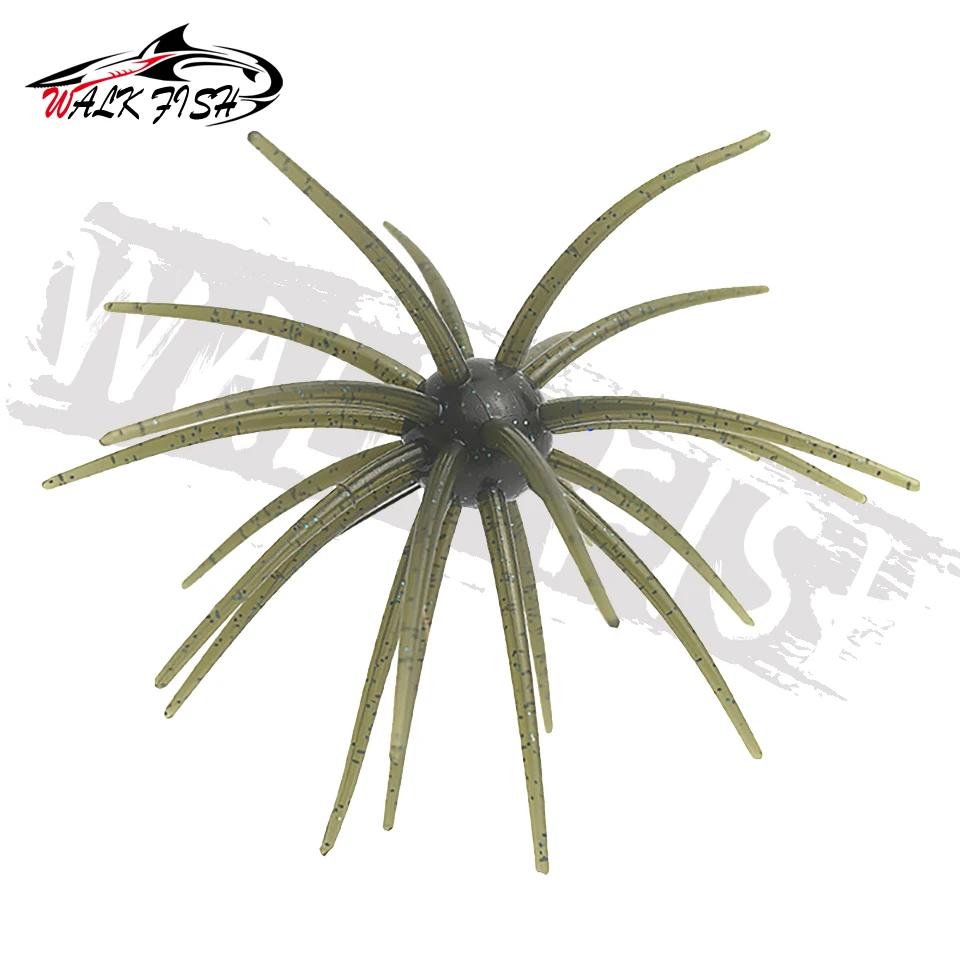 WALK FISH 3 Stück 0,5g-8,7g Seeigel-Angelköder TPE Weichköder Silikonköder für Brassen, Seebarsch, Mandarinfisch, Tilapia, Forelle – Detail 14