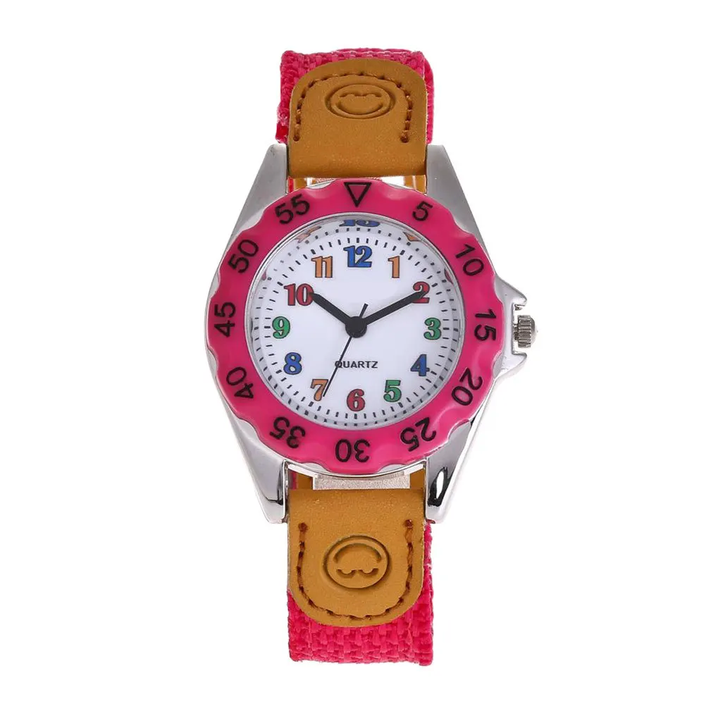 

Cartoon Students Watch Nylon Strap Durable Material Precise Quartz Movement Adorable Wrist Watch for Kids Wrist Watches