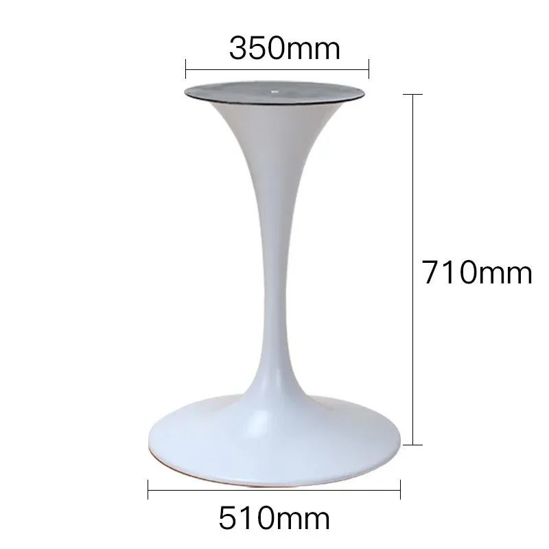 Light luxury dessert milk tea shop Small waist shape dining table foot bracket Western restaurant Stainless steel tulip Nordic