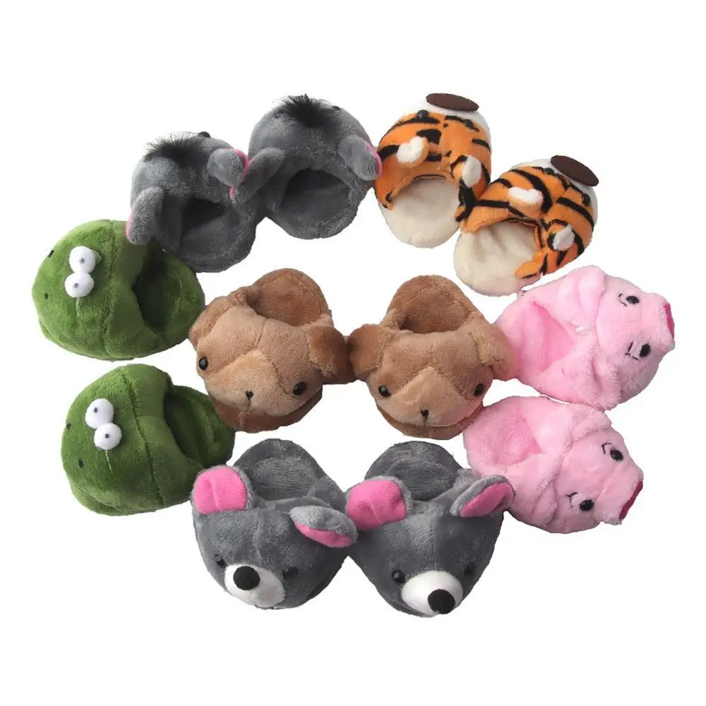 Mehrfarbige Puppen pantoffeln für 18 Zoll & 43cm Puppe niedlichen Schweinchen Küken Plüsch Tiers chuhe Tiger Bär ändern Dressing Spiel