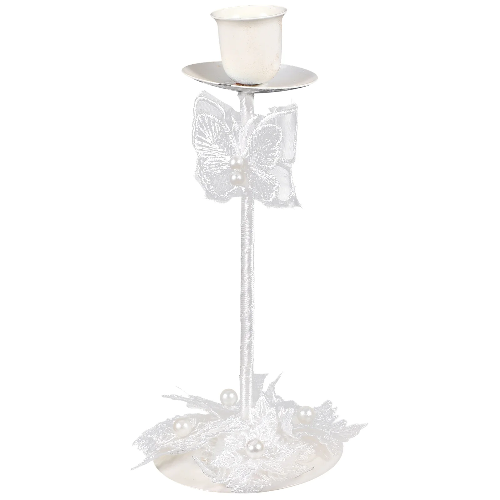 

Lace Butterfly Candlestick Holders Stick Seat for Table Decor Unique Home Decoration Stand Elegant Iron Material
