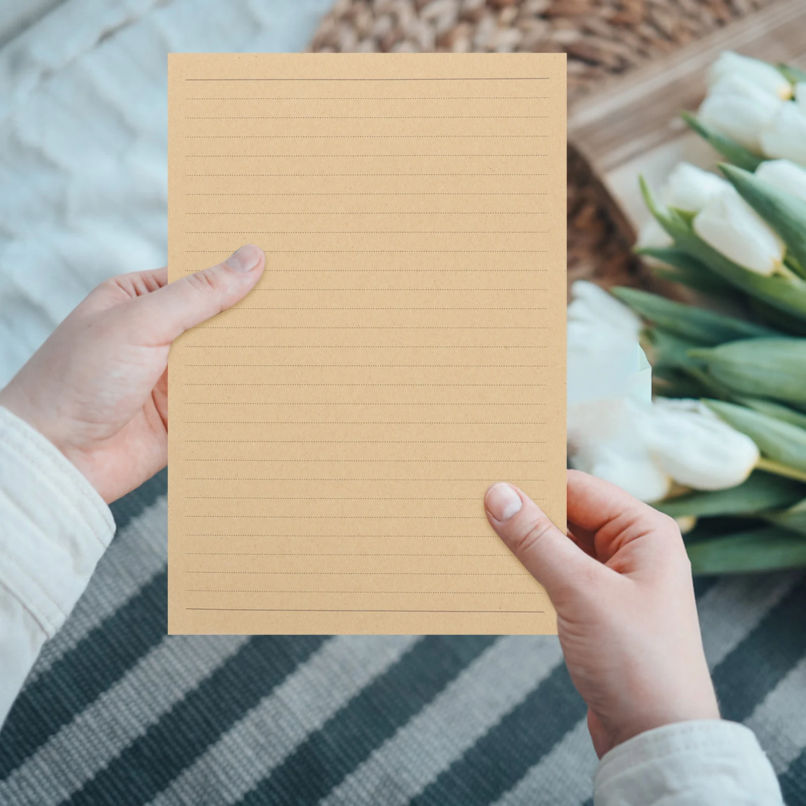 

Retro Lined Kraft Letter Paper Vintage Writing Sheets For Handwriting Stationery Lined Paper For Office Emotional Love