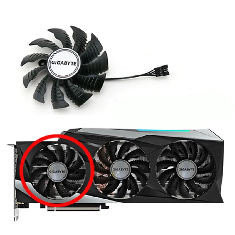 Охлаждающий вентилятор для видеокарты GIGABYTE RTX 3070TI, RTX 3080, 3080TI, 3080