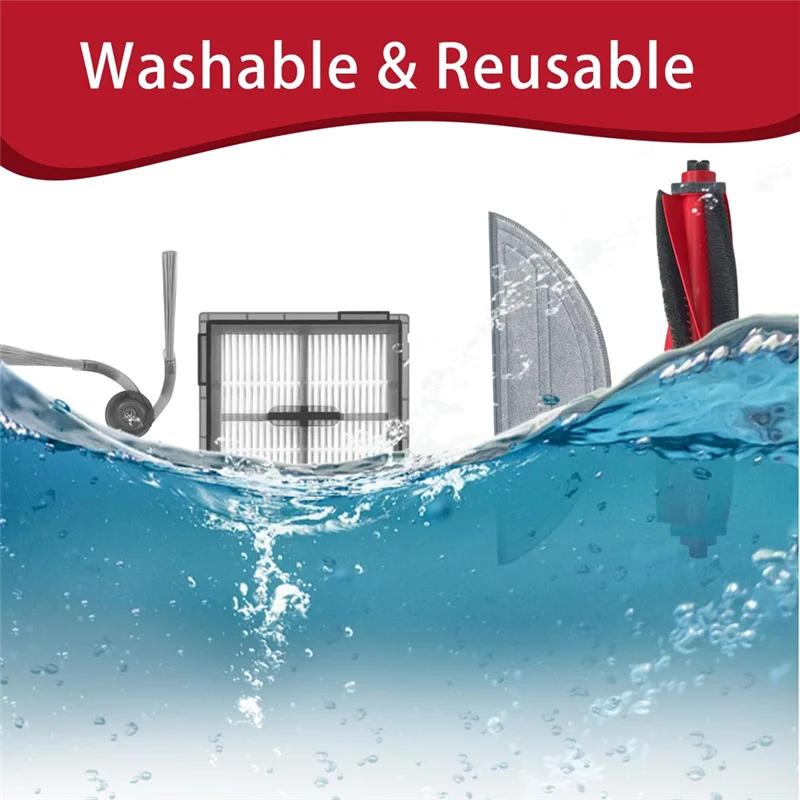 BAAO-Parti di ricambio per filtri a spazzola principale per Roborock Q10 S5/Q10 S5+ /Q10 X5/Q10 X5+ Kit di accessori per aspirapolvere robot