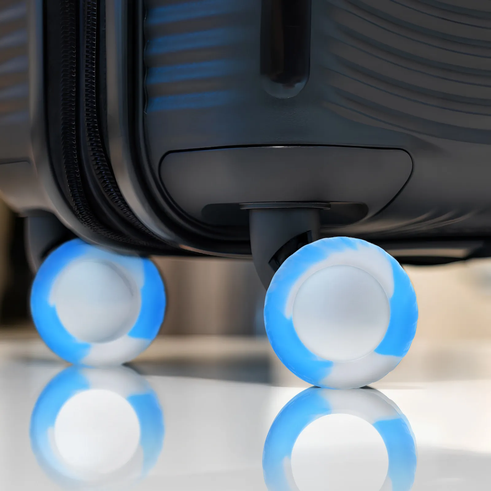 

8Pcs Luggage Wheel Protector Covers Thickened Silicone Universal Suitcase Wheel Covers Silent Nonslip Travel Rolling Protective