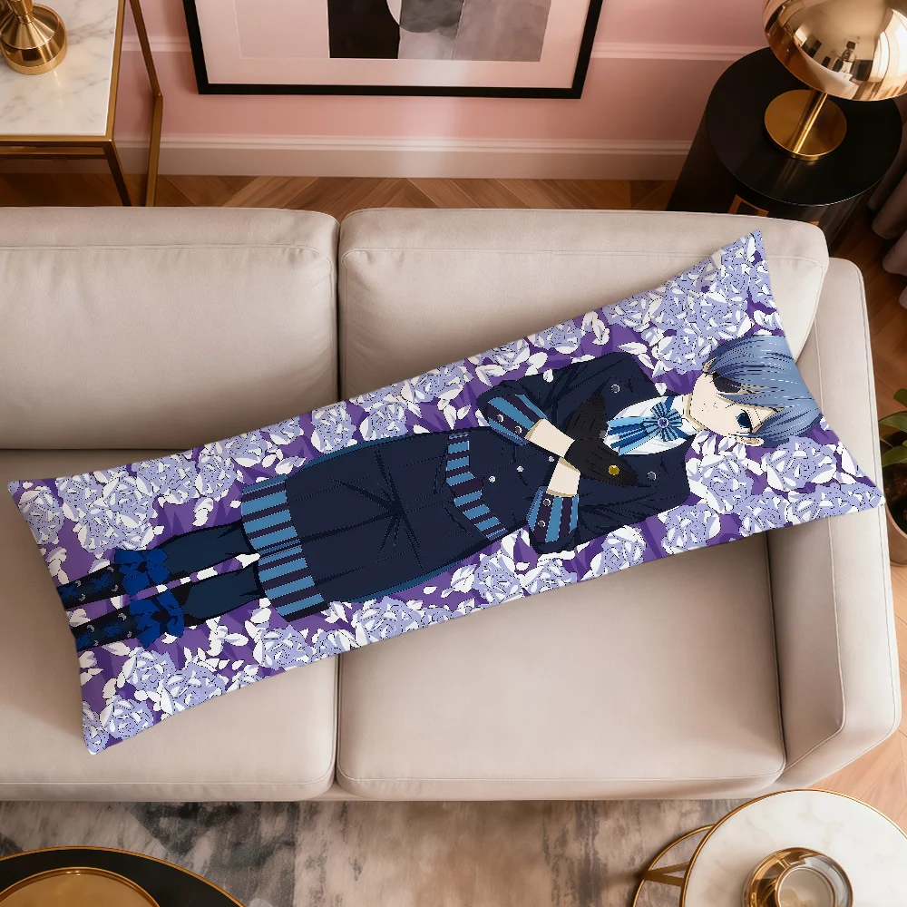 Classic Anime Fanart Cool Cute B-Black B-Butler Long Rectangle Body Pillowcase Bed Comfort Sofa Decor Dakimakura Pillow Cover