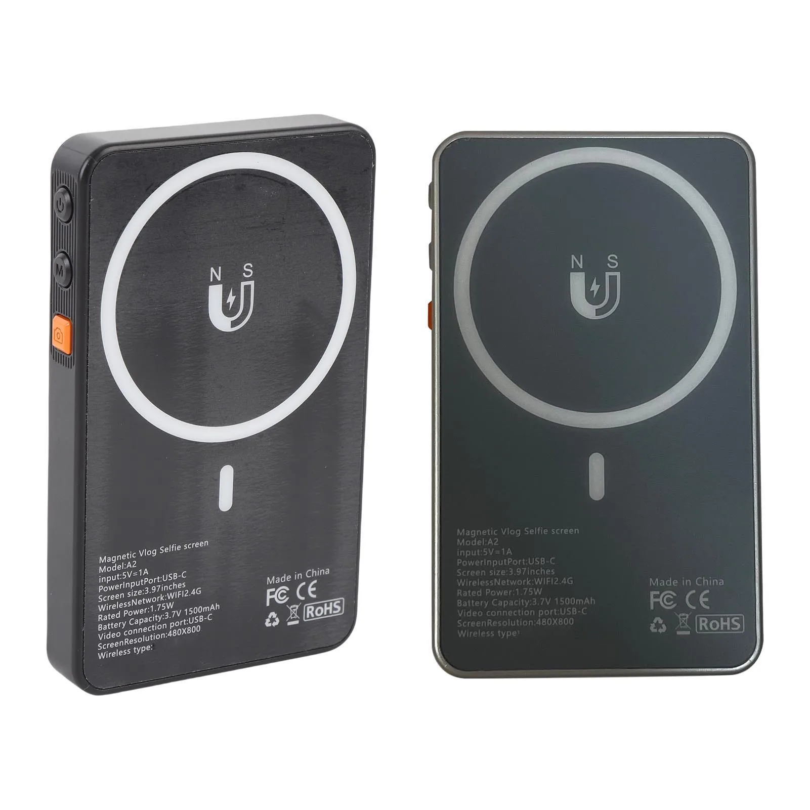 Phone Selfie Screen Wireless Magnetic Bluetooth Remote Phone Back Camera Screen for Vlogging Live Streaming