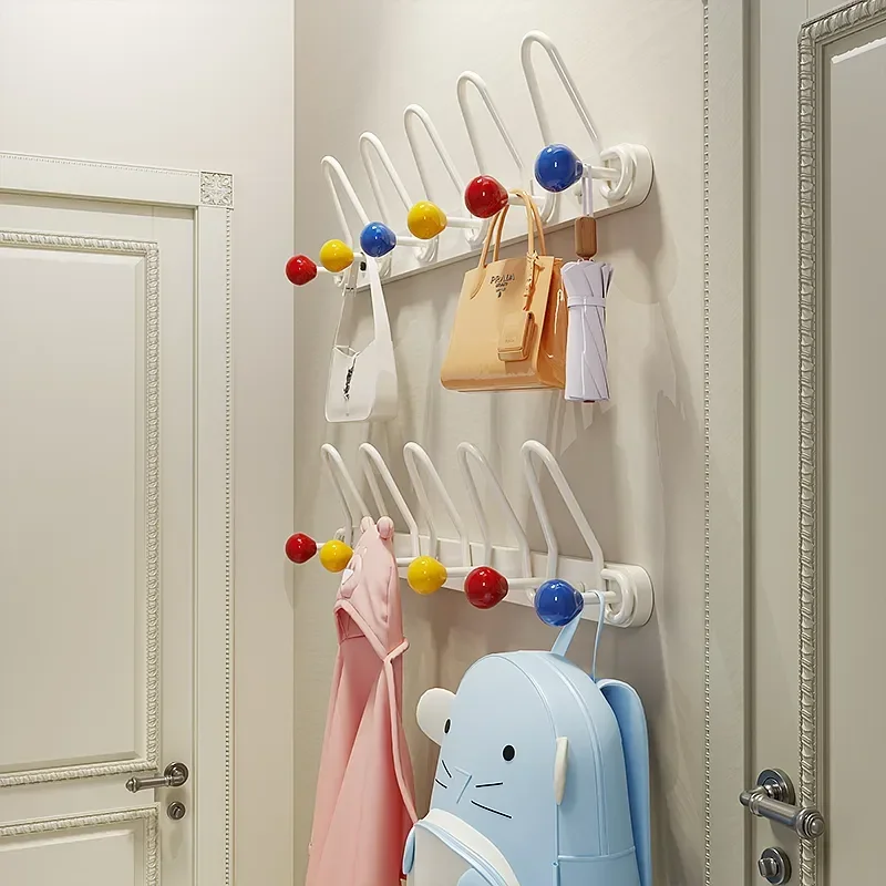 European Style Minimalist Entrance Door Hanging Hooks Bedroom Clothes Hats Bags Storage Hangers  Wall Mounted Rack Decoration