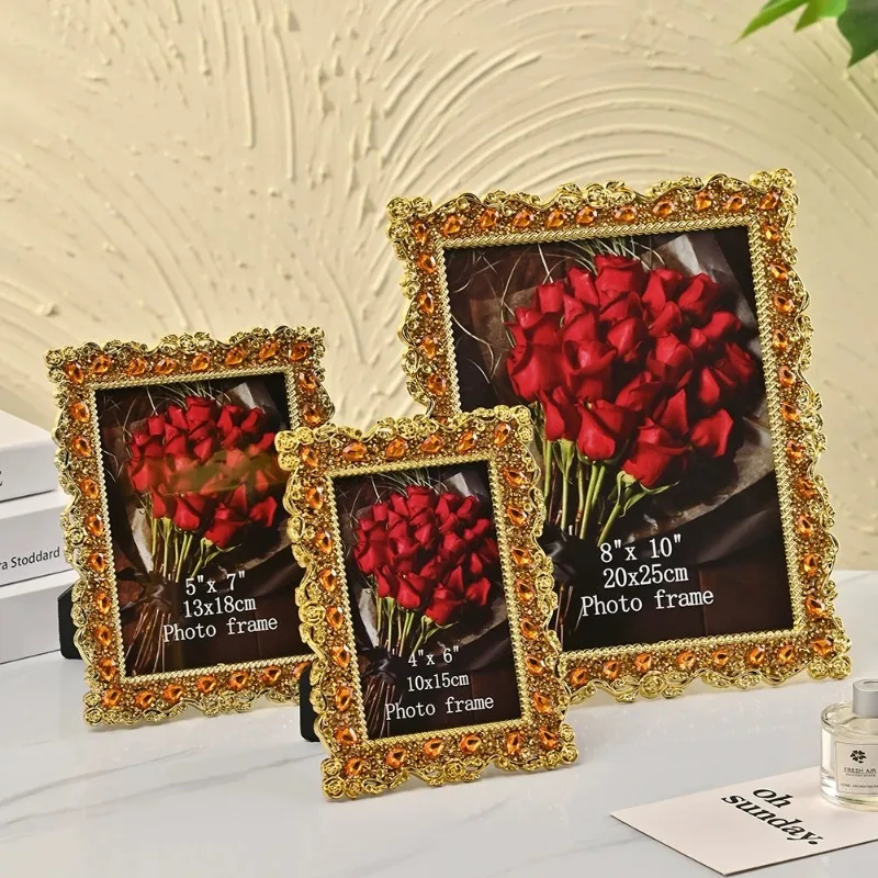 Photo Frame Table Light Luxury High-end Sense High-end Crystal Glass Modern Simple Creative Picture Frame Poster Frame