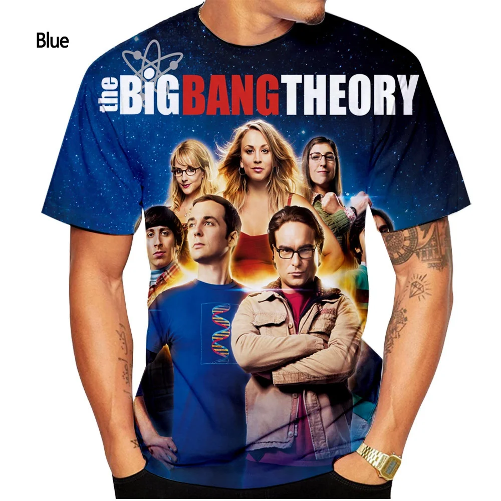 New fashion TV series The Big Bang Theory 3D printed T-shirt men\'s and women\'s summer casual short-sleeved funny T-shirt top