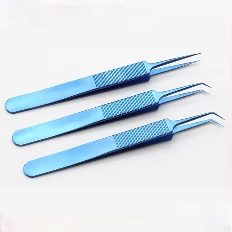 Titanium Alloy Hair Extracting Right Angle Forceps, Fue Hair Transplant Tweezers, 1pc/5pcs/10pcs