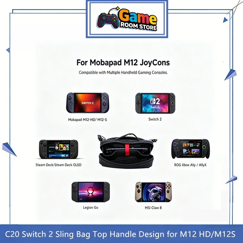 Mobapad C20 Switch 2 Sling Bag Top Handle Design for M12 HD/M12S Fashionable rucksack