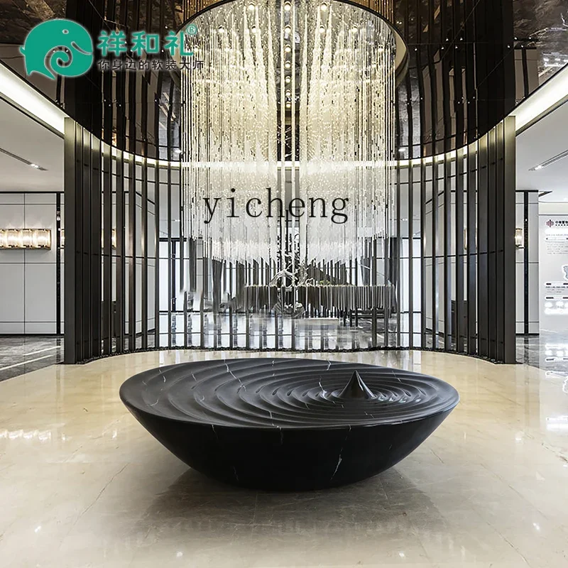 L20- large water drop floor sculpture ornament FRP art installation hotel lobby feng shui decoration