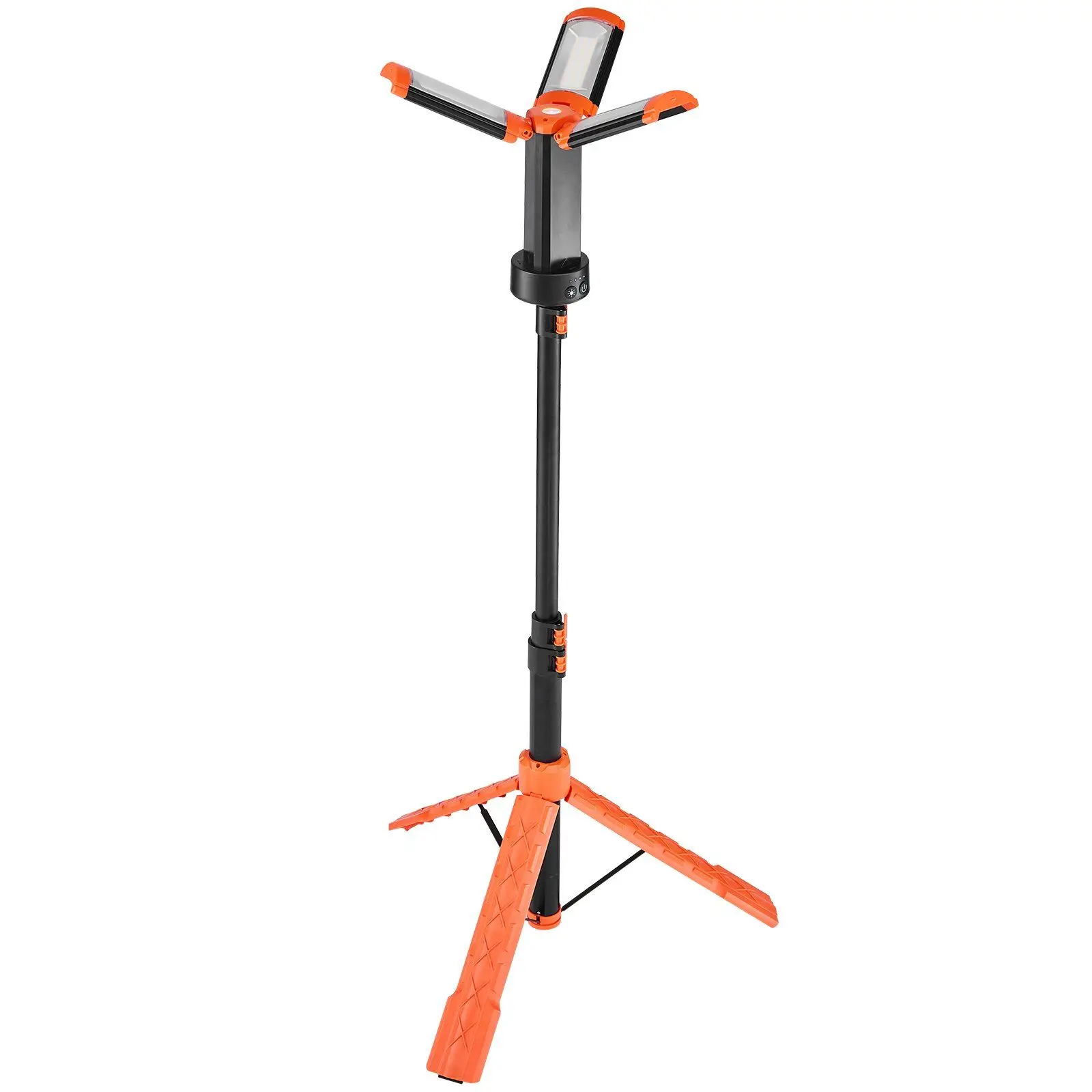 

LED Work Light with Stand, 8Ah, Rechargeable Cordless Camping Light, with 3 Lamp Heads, Detachable Tripod Stand, 2200 Lumens