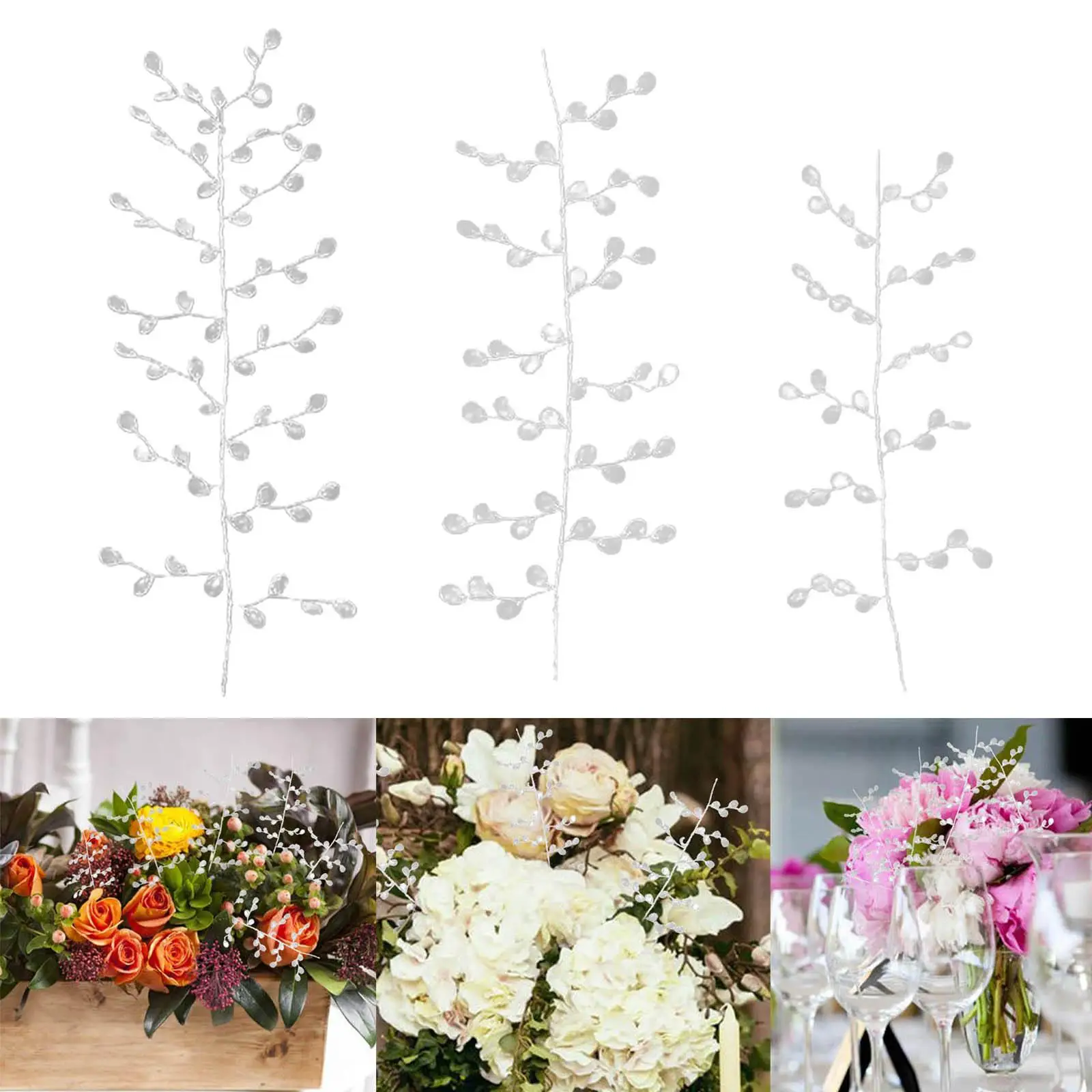 Акриловые хрустальные бусины, веревки, цветочные ветки для фестивальных свадебных принадлежностей