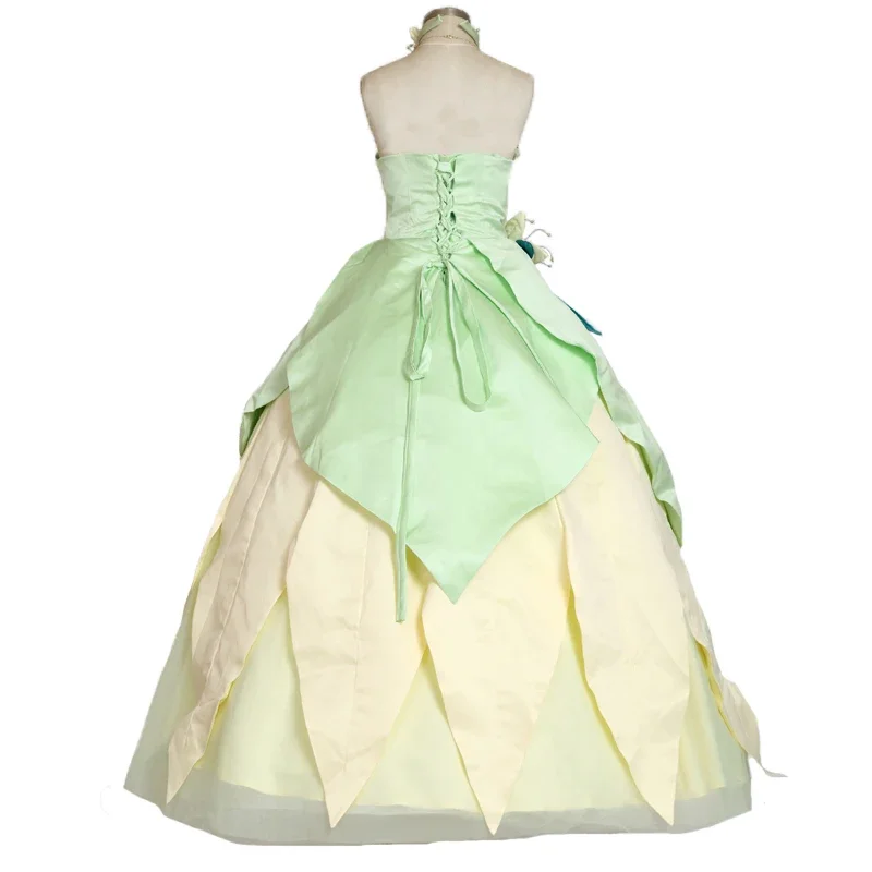 Tiana cosplay costume Halloween costumes for women adult Princess Tiana costume Fancy Tiana dress 11 JS9292