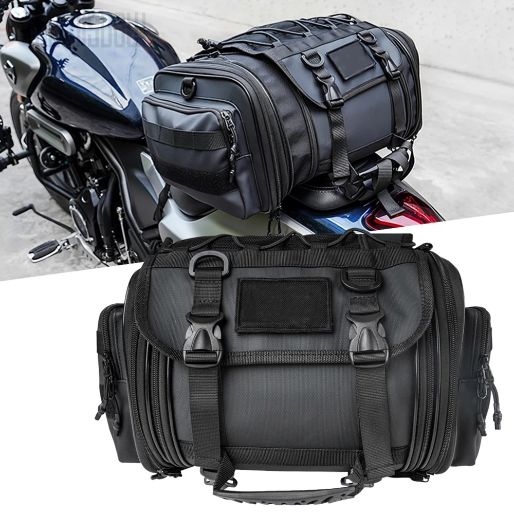 

Motorcycle Waterproof Motorcycle Seat Bag For Benelli KAWASAKI YAMAHA Honda Suzuki Aprilia BMW 20-30L Rear Tail SaddleBag