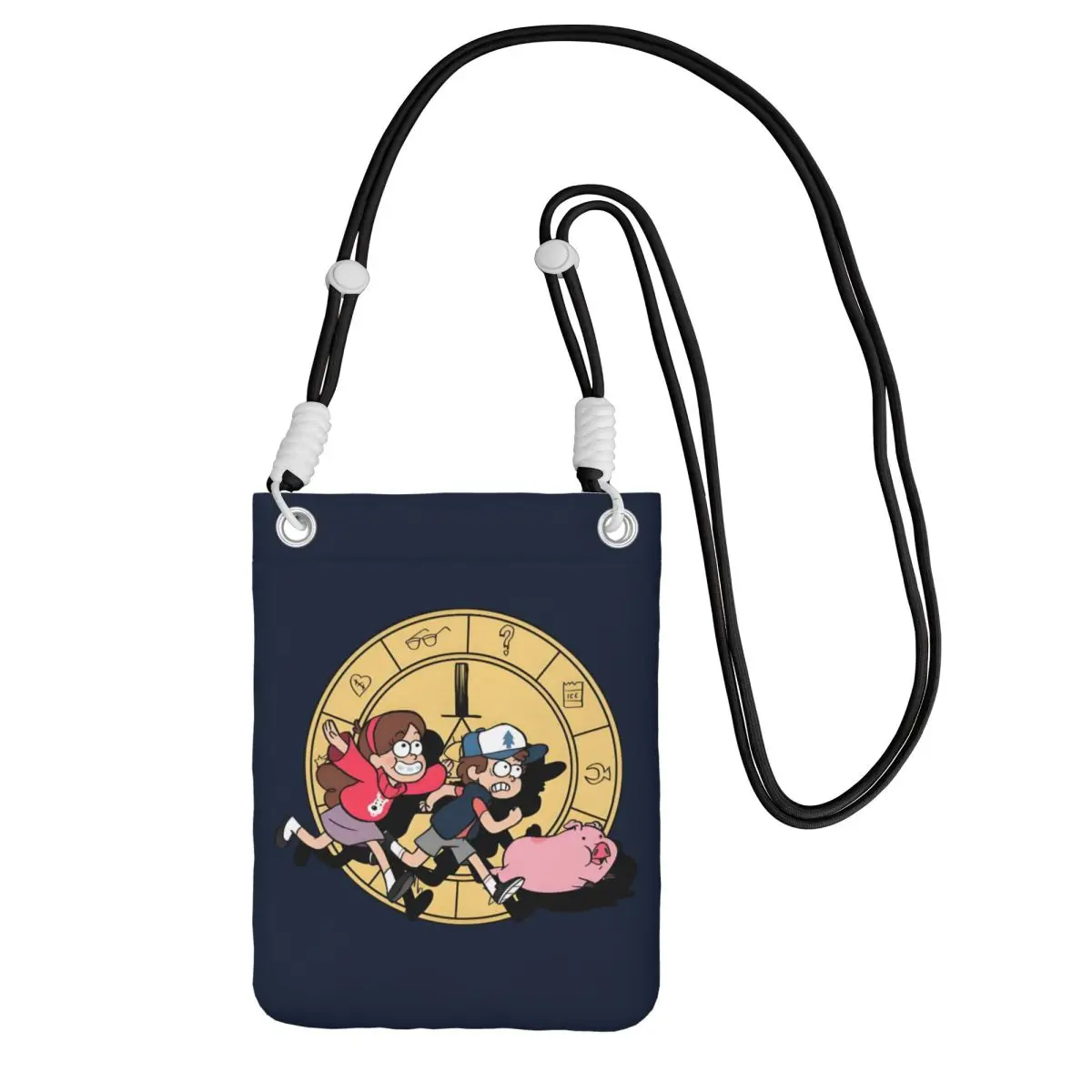 

Custom Gravity Falls Mobile Phone Bag for Camping Women Men Fantasy Adventure Small Crossbody Purse Smart Phone Wallet Strap