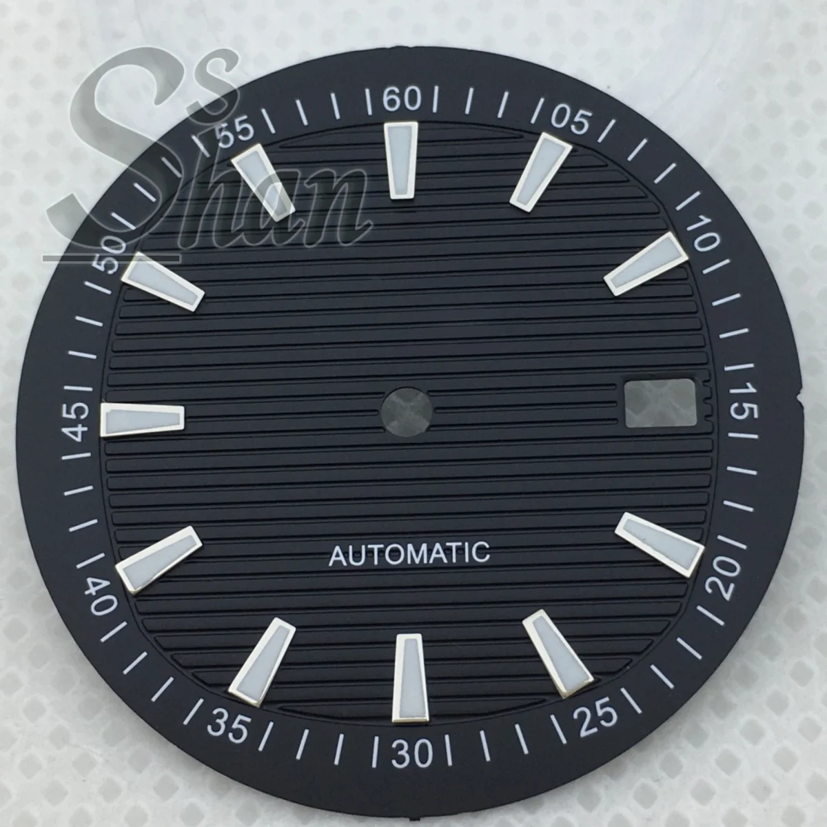 33mm blue green black white dial 3 o'clock position calendar window is suitable for NH35A NH36 movement modification accessories