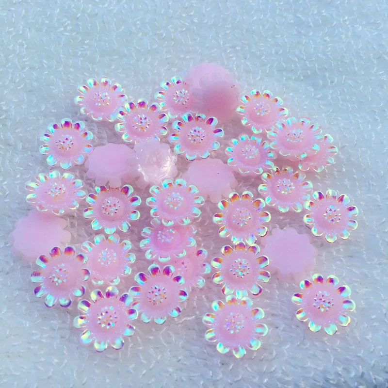 12mm AB resin flower design rhinestone Art Rhinestones for DIY wedding decoration 40pcs -B08