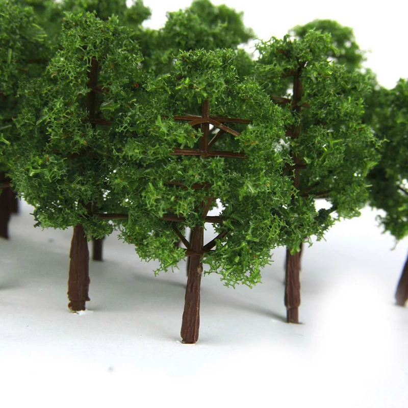 20Pcs 8CM Mini Model Trees Micro Landscape Decor Train Layout Accessories DIY Model Trees Train Railroad Micro Landscape Park