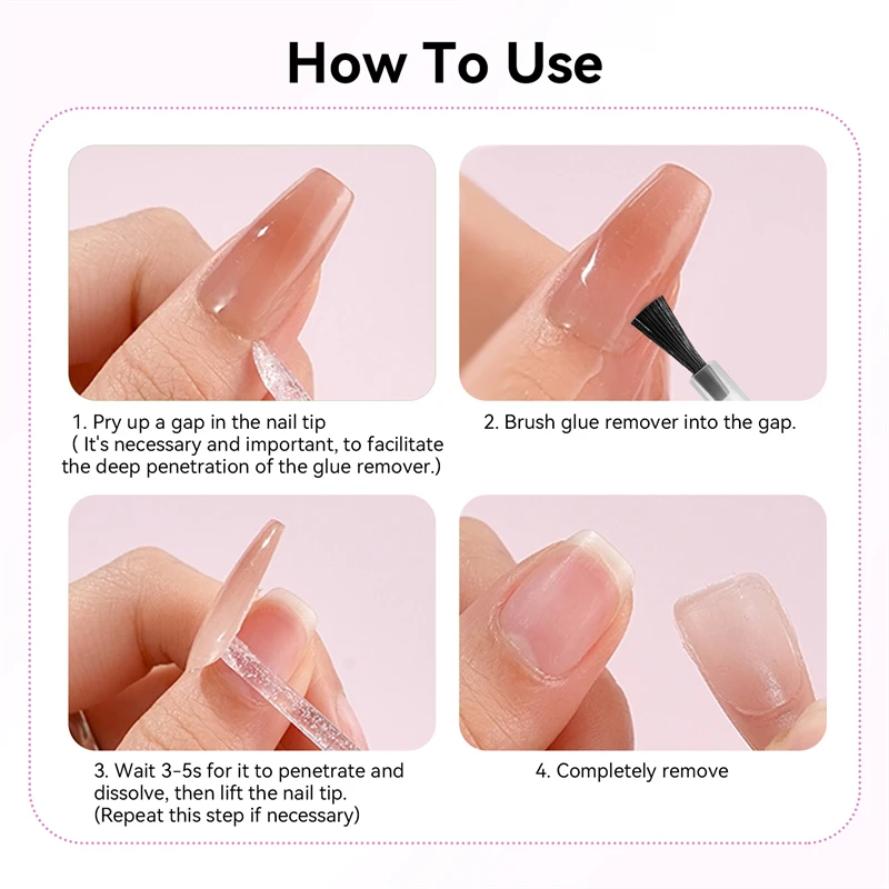 BORN PRETTY 50ml Rimozione colla per unghie 3S Penetrazione rapida Adesivi solidi Rimozione gel Facile da ammorbidire Punte per unghie finte Rimuovi strumenti