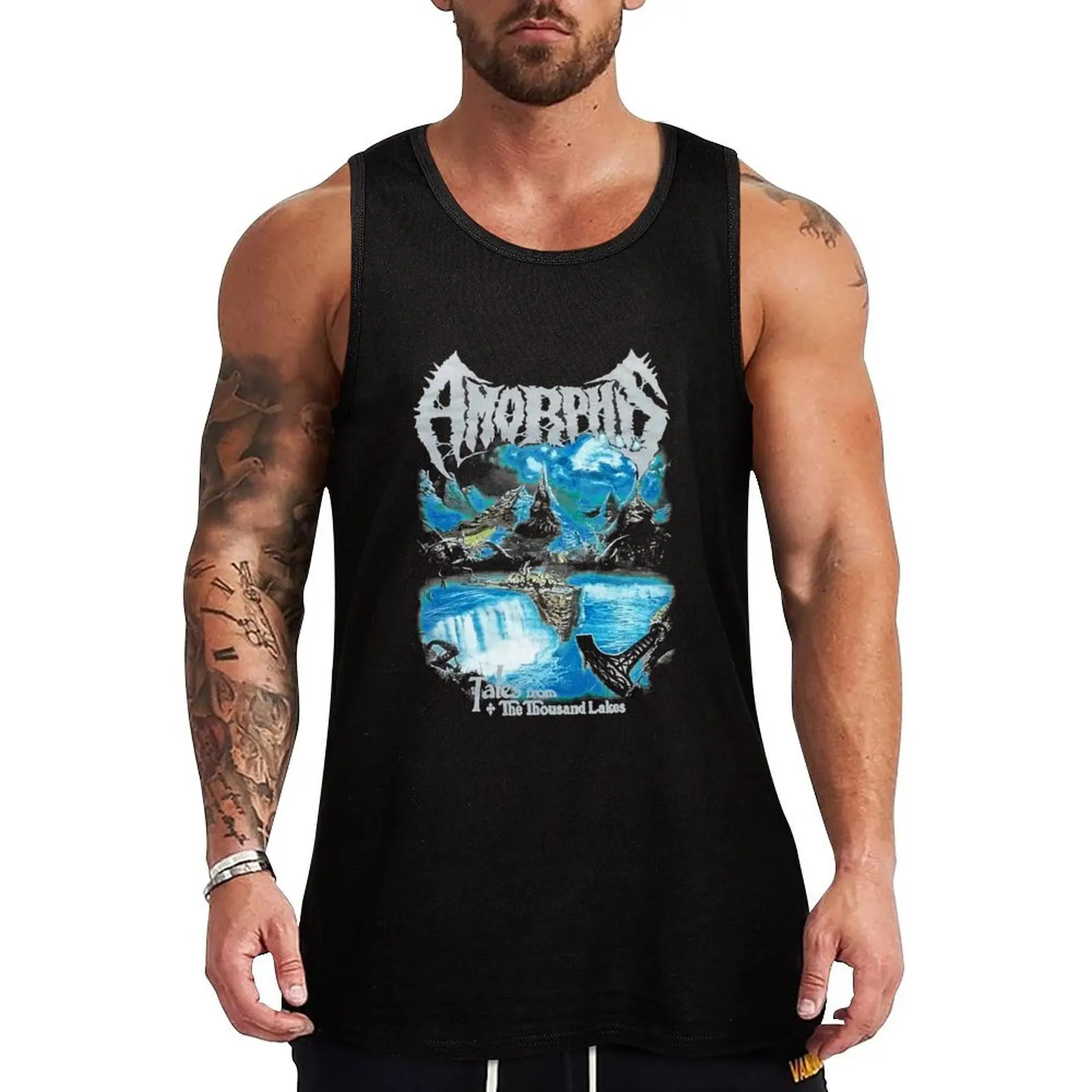 

AMORPHIS The Thousand Lakes майка без рукавов для мужчин летняя одежда мужская футболка 2025 для мужчин тренажерный зал