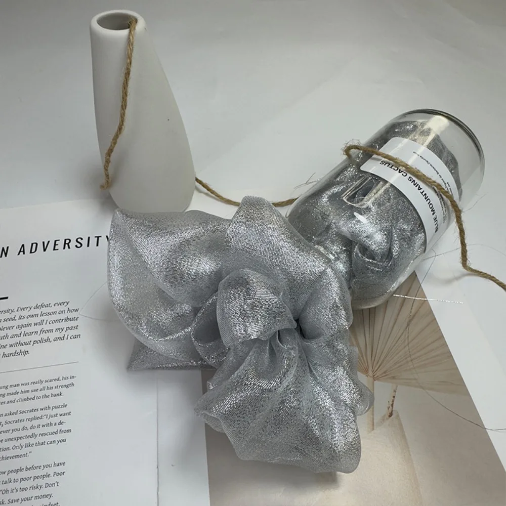 クリエイティブなカラフルなレーザーオーガンザ生地シルクグラデーションカラー布生地 100*150cm DIY素材ステージ背景