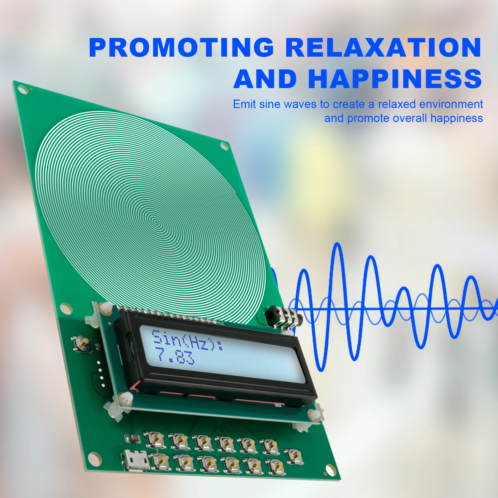 Schumann Waves Resonance Generator 0.01 to 30000Hz Adjustable Sine Wave Resonance Generator 7.83Hz Ultra Low Frequency Generator
