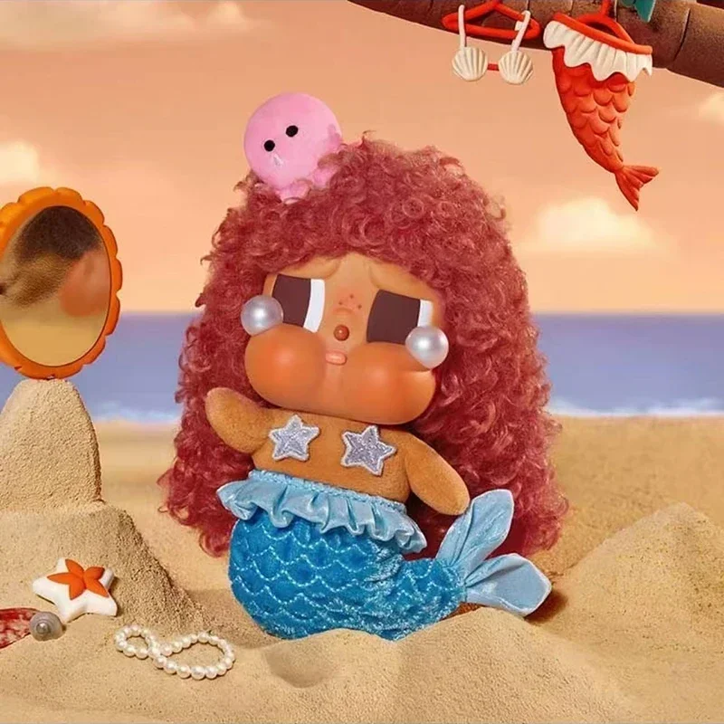 POP MART CRYBABY Vacation Mode On Series Vinyl Blind Box Surprise Mystery Box Figur Aksi Anime Lucu Dekorasi Rumah Meja Kerja