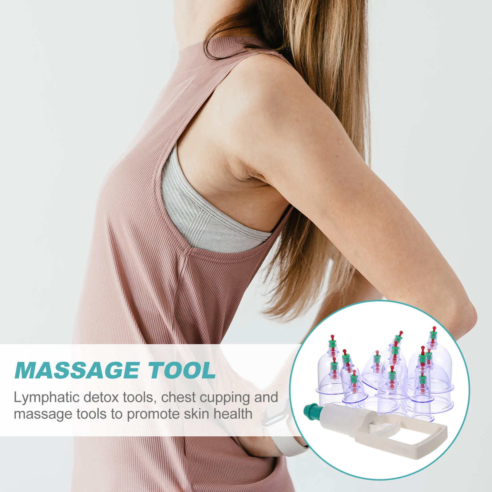 

1 set Professional Vacuum Cups Household Cupping Jars Chest Shaping Devices Multi-Function Massage Cups For Back Shoulder Waist