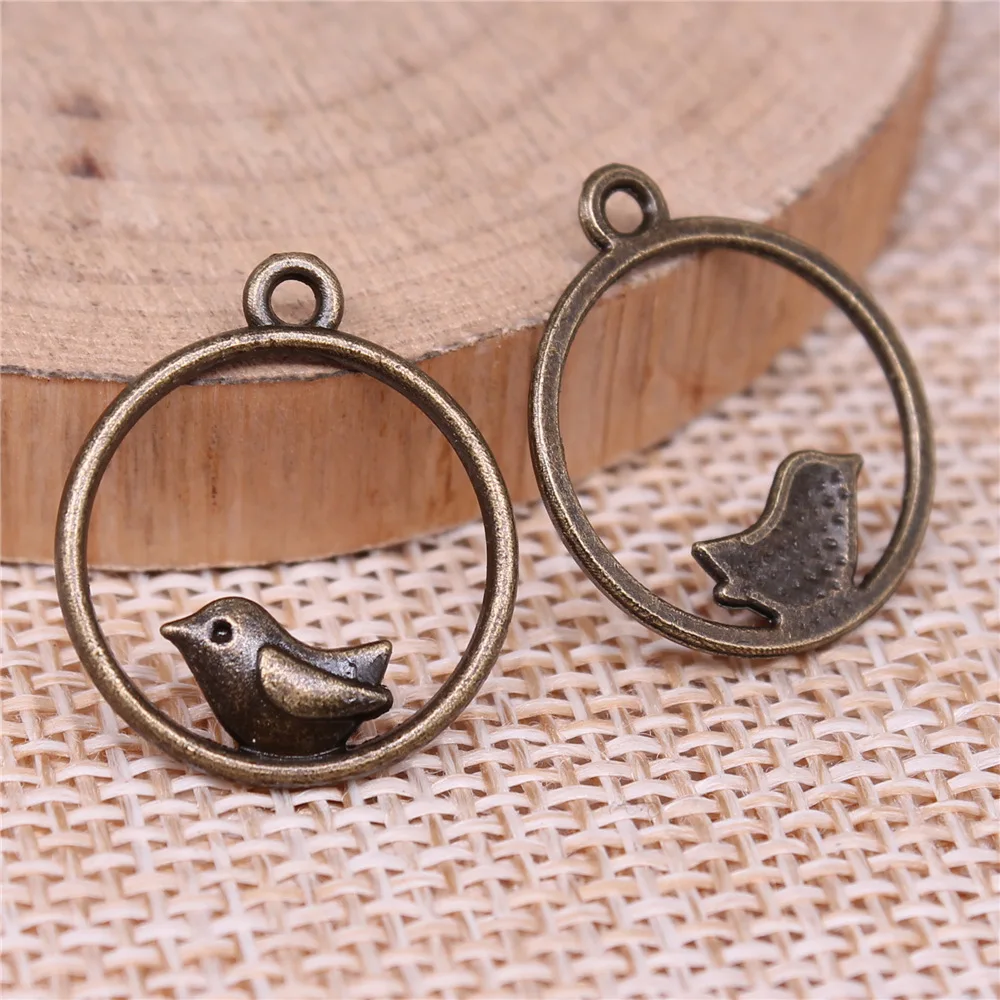 10pcs 18x20mm 2 Colors Antique Silver Color Antique Bronze Color Bird Charms Handmade Jewelry Making Accessories