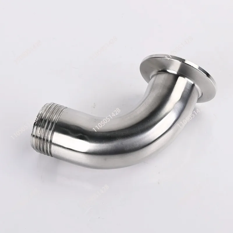 304 stainless steel quick-loading outer wire elbow Sanitary grade clamp pipe elbow thread buckle joint Threaded chuck joint